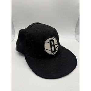 Ultra Game Brooklyn Nets Basketball Cap Mens OS Black Adjustable Snapback Hat